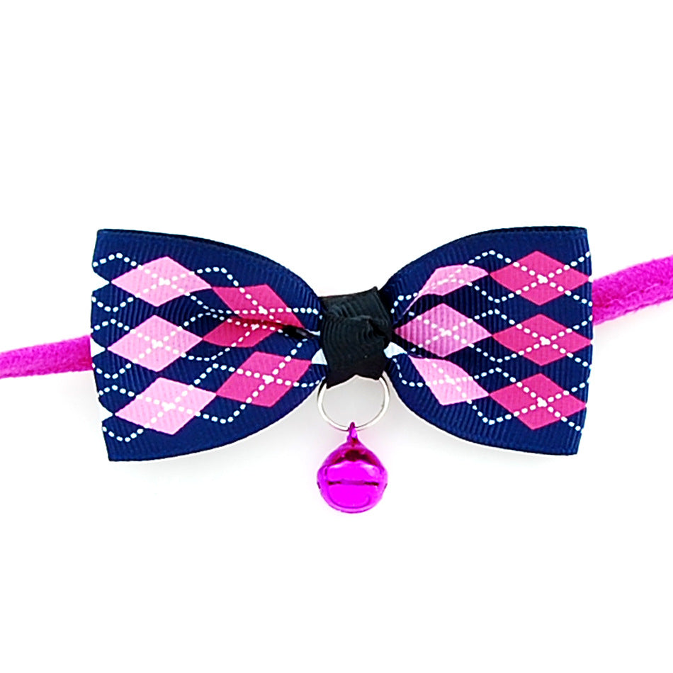 Pet Bow Tie Collar with Bell - Adjustable Cat & Dog Bow Tie