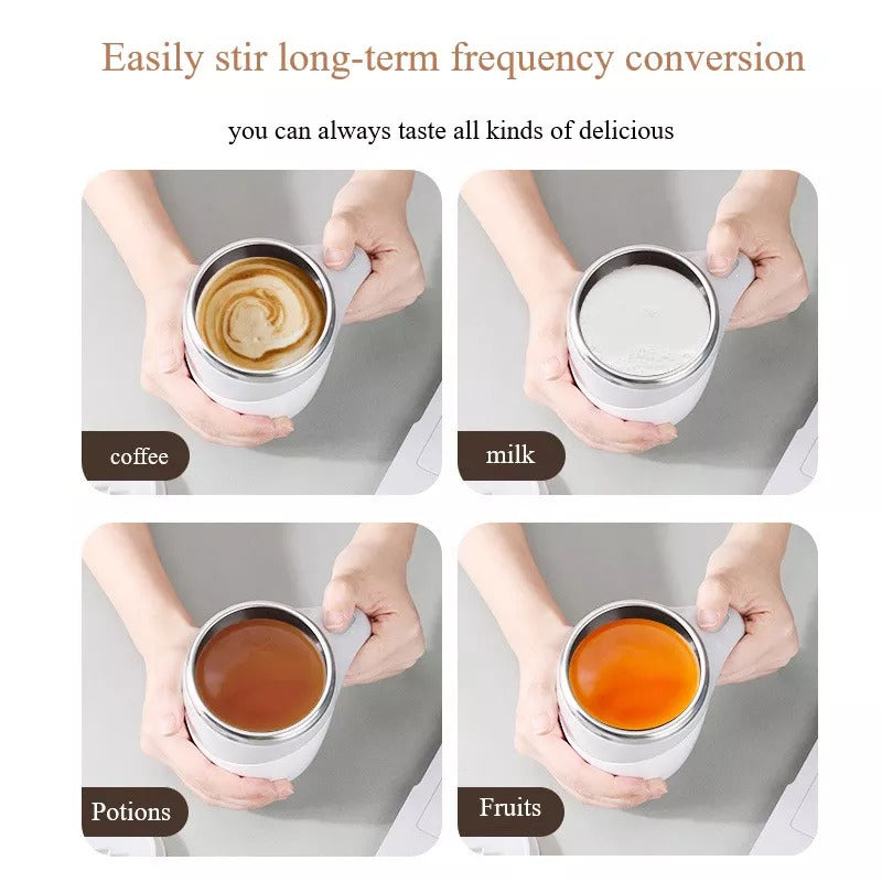 Automatic Self-Stirring Stainless Steel Mug