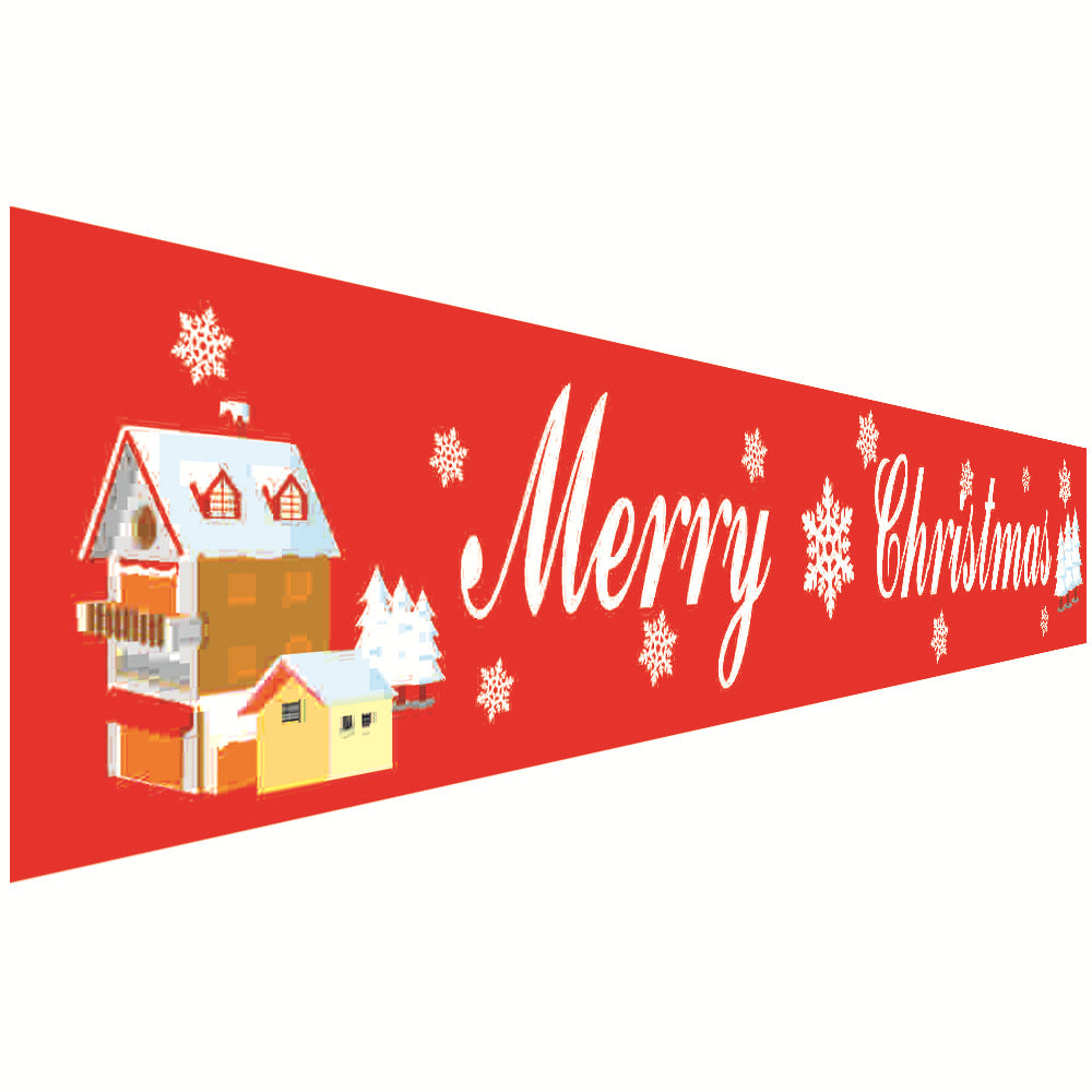 Christmas Decorations Couplets Curtains Banners Pull Flags Hanging