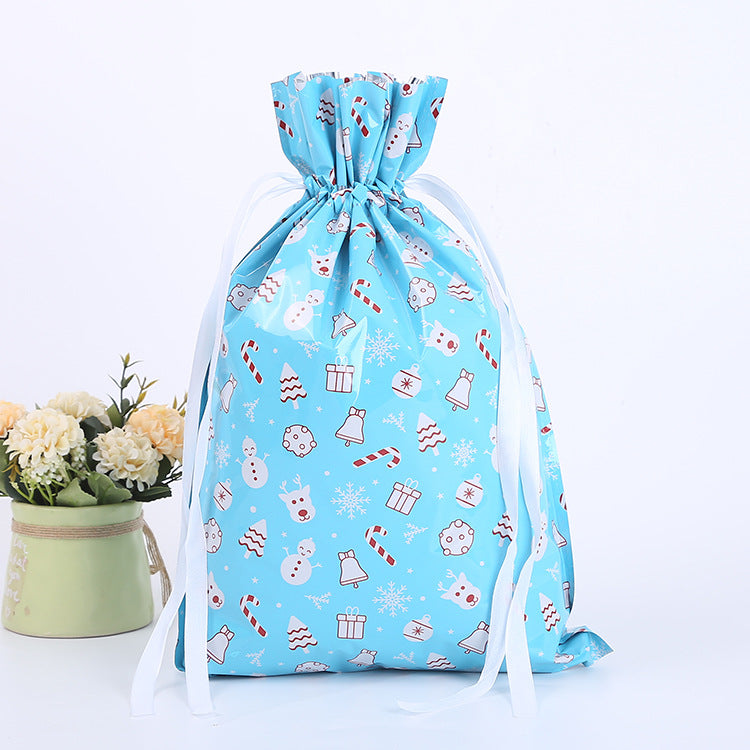 Christmas Gift Wrapping Bag Drawstring Decoration | Xmas Holiday Decor