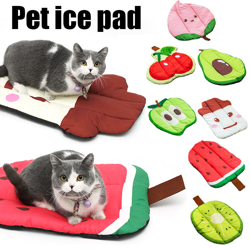Fruit Design Pet Cooling Mat - Washable Summer Self-Cooling Pad for Dogs & Cats