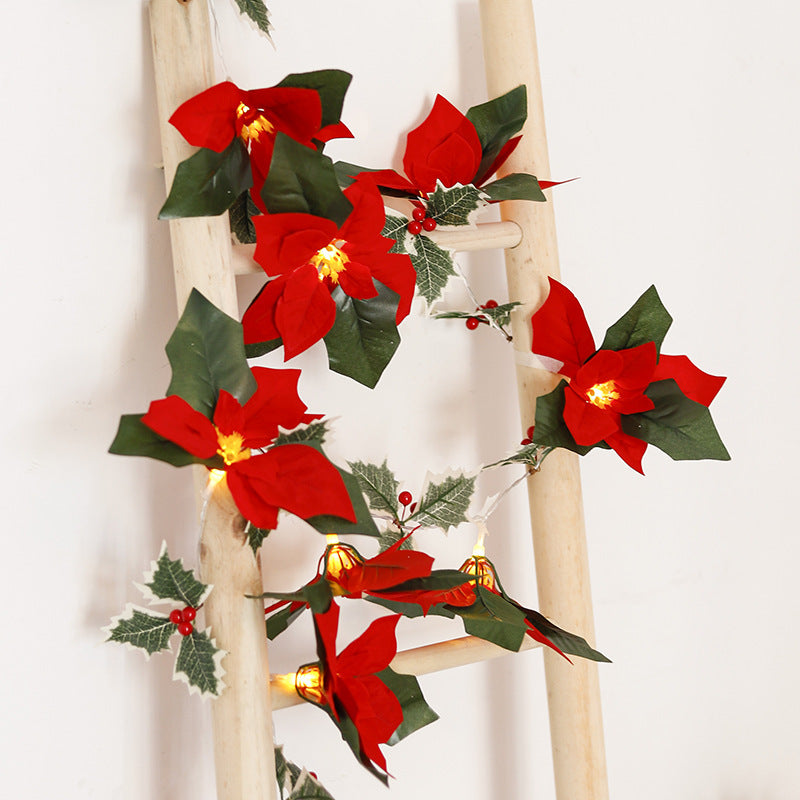 Christmas Led First Grade Lights with Red Flowers and Fruits