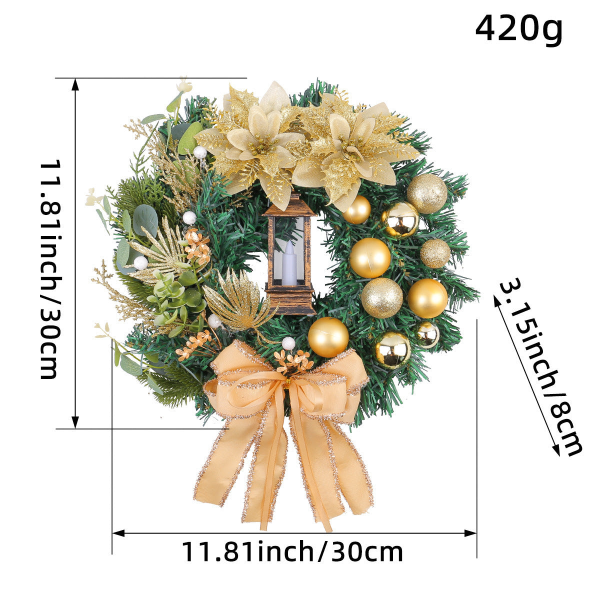 Christmas Light Wreath Door and Window Decoration Vine Ring | Holiday Gift