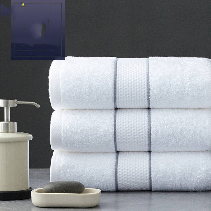 White Cotton Hotel Bath Towel - Absorbent Beach & Bath Towel