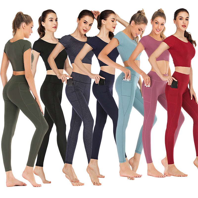 Pocket Yoga Clothes Suit Women