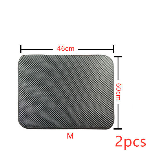 Double Layer Cat Litter Mat - Waterproof Litter Trapping Mat, Easy to Clean