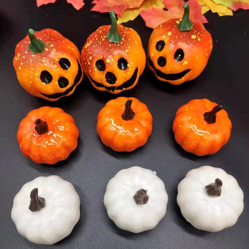 Artificial Pumpkin Decoration Set - Halloween & Fall Harvest Decor Kit