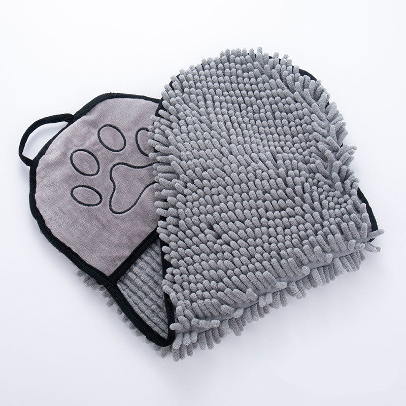 Super Absorbent Microfiber Pet Towel - Quick-Dry Dog & Cat Bath Towel with Hand Pockets