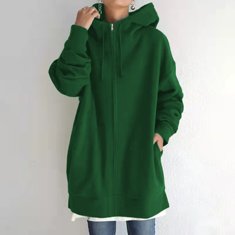 Women's Fuzzy Hoodies Long Sport Pullover Hoodie Full-Zip Sweatshirt