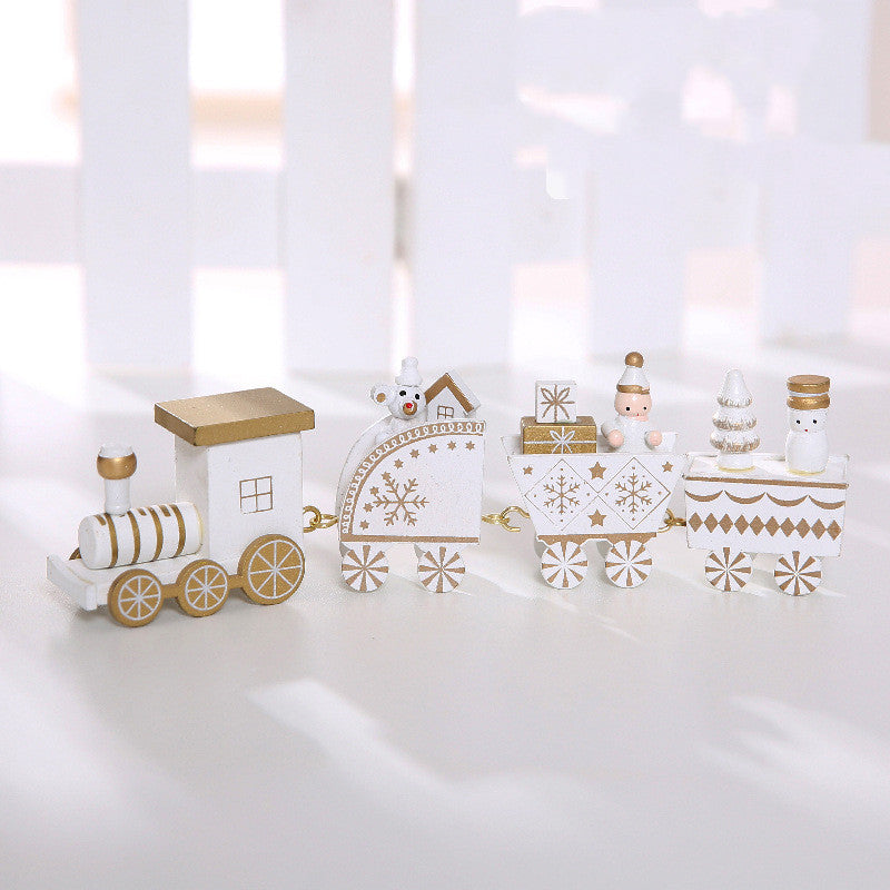 Christmas Wooden Train Decorations | Xmas Holiday Decor