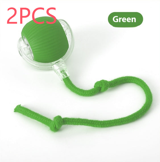 Automatic Rolling Cat Toy Ball - Smart Interactive Ball with Feather Tail