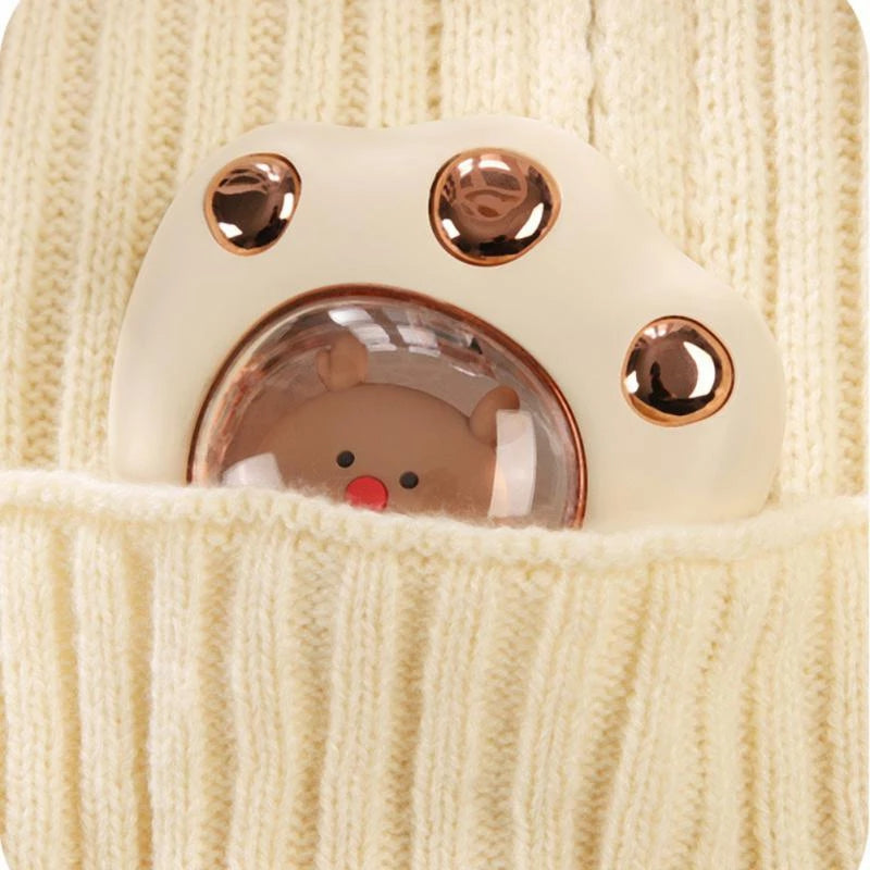 Cute Cat Paw Mini Hand Warmer - USB Rechargeable Portable Pocket Heater for Winter