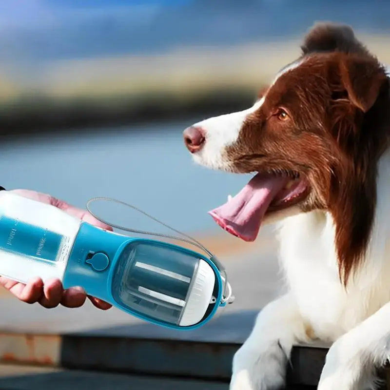 3-in-1 Portable Dog Water Cup 300 ml - Drinker, Food Container & Poop Bag Holder