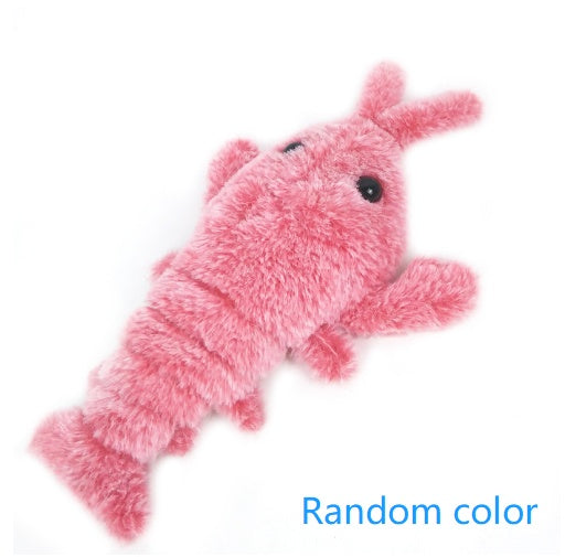 Electric Jumping Lobster Cat Toy - USB Rechargeable Wiggling Plush Toy