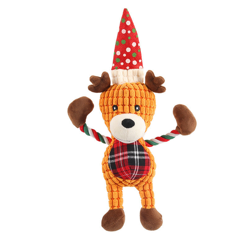 Christmas Deer Pet Plush Sounding Toy | Holiday Gift
