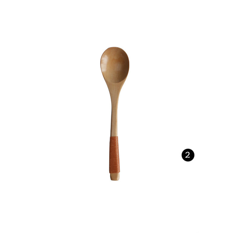 Japanese Style Wooden Bamboo Spoon & Fork Set - Eco Tableware