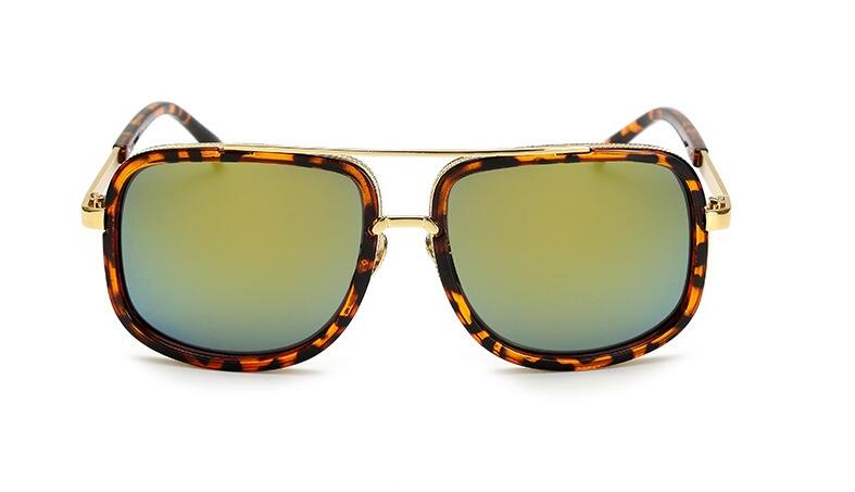 Flat Top Hot Square Sunglasses Men Women Luxury Brand Design Couple