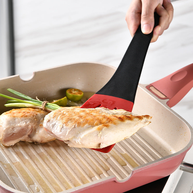 3-in-1 Silicone Frying Spatula Clip - Food Tongs