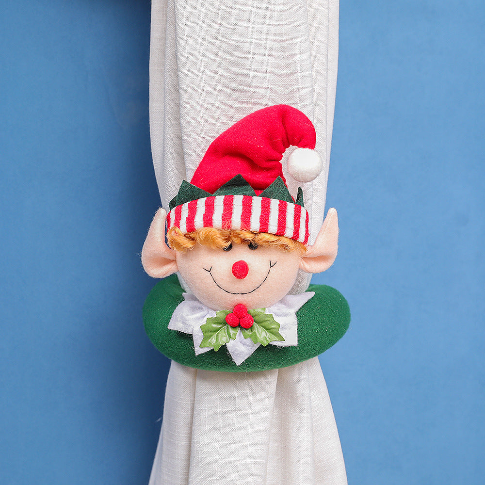 Christmas Decorations Forest Elderly Curtain Buckle | Xmas Holiday Decor