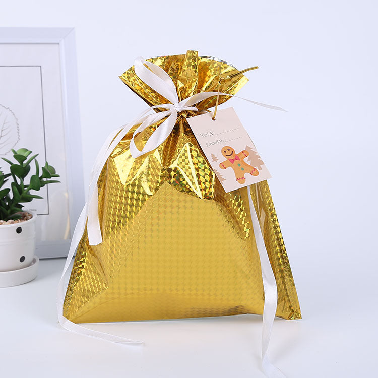 Christmas Gift Wrapping Bag Drawstring Decoration | Xmas Holiday Decor