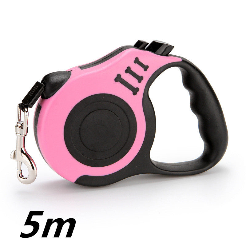 Retractable Dog Leash 3m / 5m - One-Button Brake & Lock Automatic Pet Lead