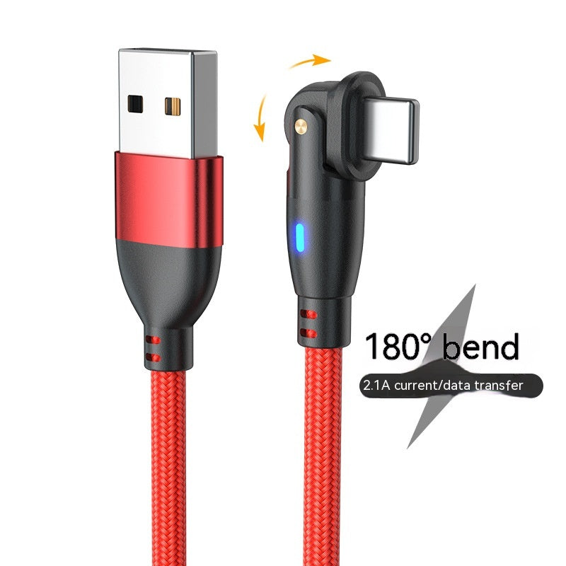 180° Bending Fast Charging Data Cable - Gaming USB Cable
