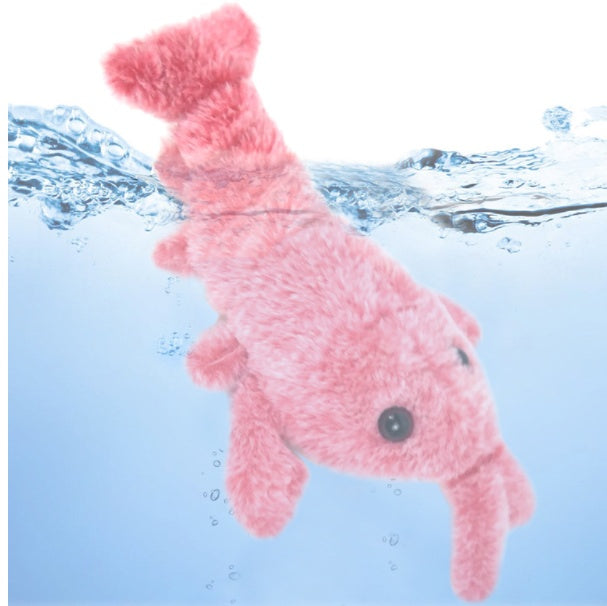 Electric Jumping Lobster Cat Toy - USB Rechargeable Wiggling Plush Toy