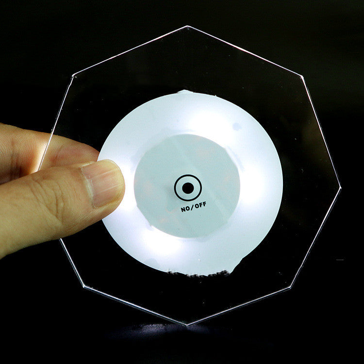 LED Glow Acrylic Crystal Coaster - Light-Up Drink Coaster