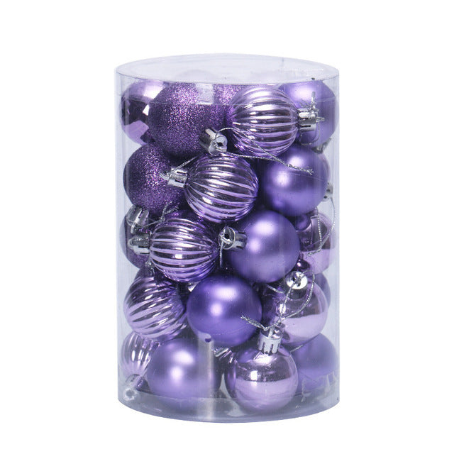 Christmas 34 Ball Set 4cm Ornaments | Xmas Holiday Decor