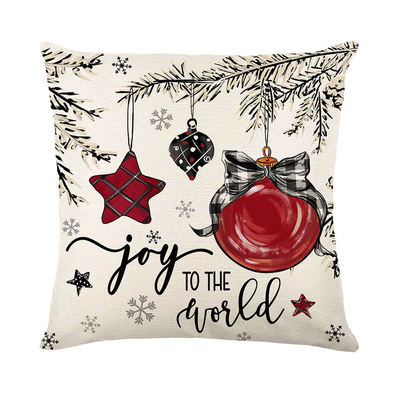 Christmas Cushion Cover Pillowcase Merry Decor for Home Ornament