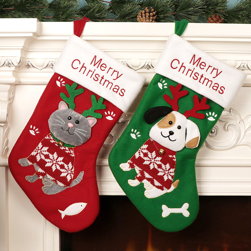 Christmas Cartoon Sock Gift Bag | Holiday Gift
