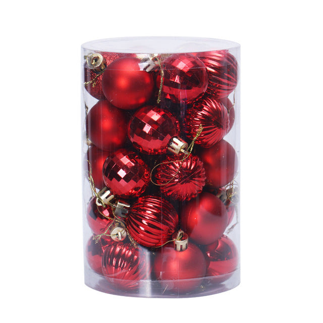 Christmas 34 Ball Set 4cm Ornaments | Xmas Holiday Decor