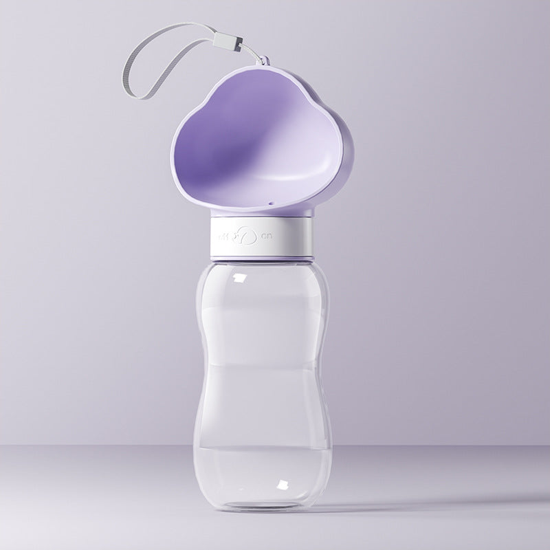 Cloud Dog Water Bottle - Portable Walking Drinker with Wide Bowl