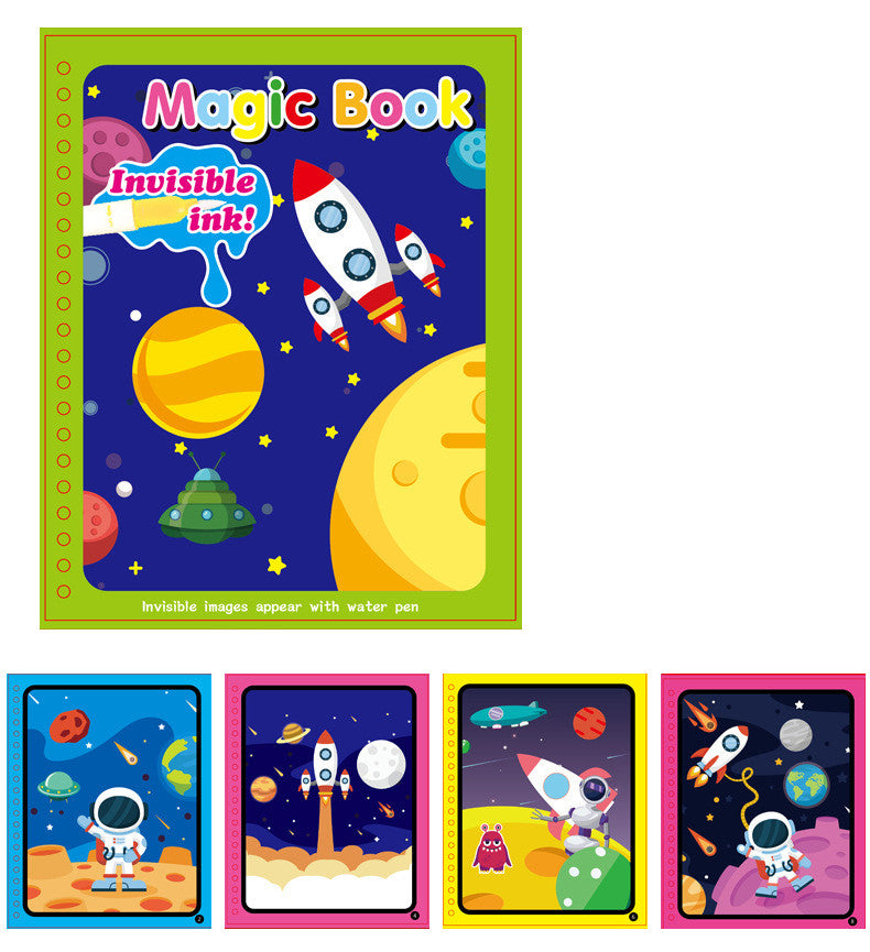 Kids Magic Water Painting Book - Reusable Coloring Doodle Book