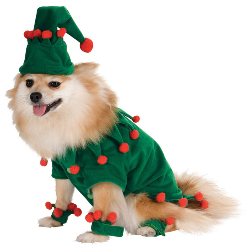 Christmas & Halloween Pet Cape Costume - Cute Cat and Dog Cloak, Hat & Headband