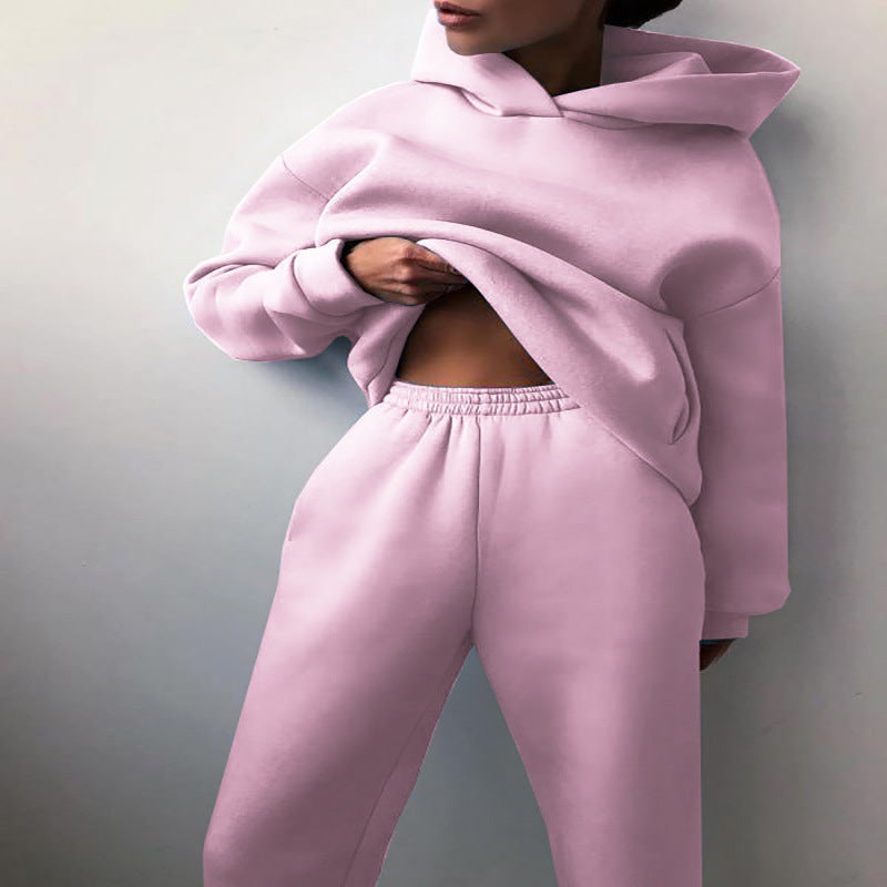 Women's Casual Hooded Sweater Two-Piece Suit Clothes Hoodie Tracksuit
