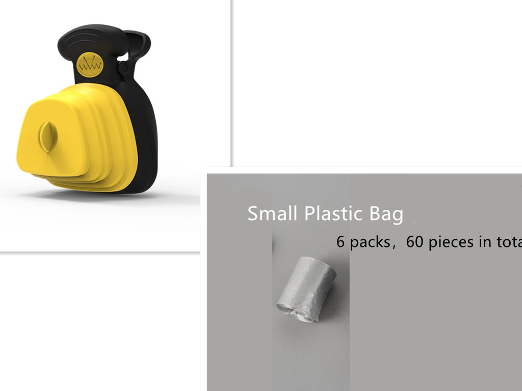 Foldable Dog Poop Scooper with Bag Dispenser - Portable Travel Pooper Scooper