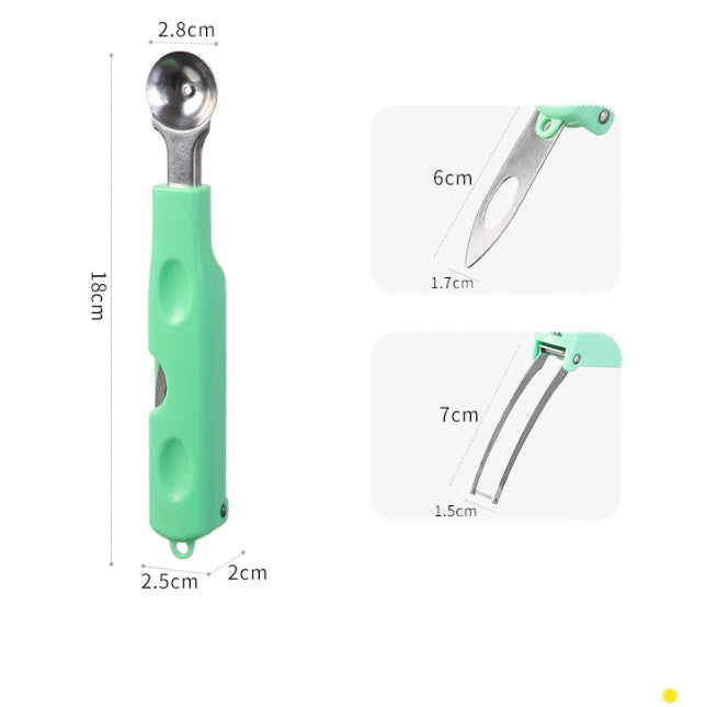 Stainless Steel Multifunctional Fruit Digging Spoon - Melon Baller
