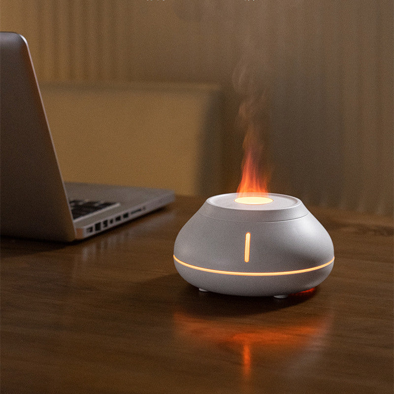 Colorful Simulation Flame Humidifier - Aroma Diffuser