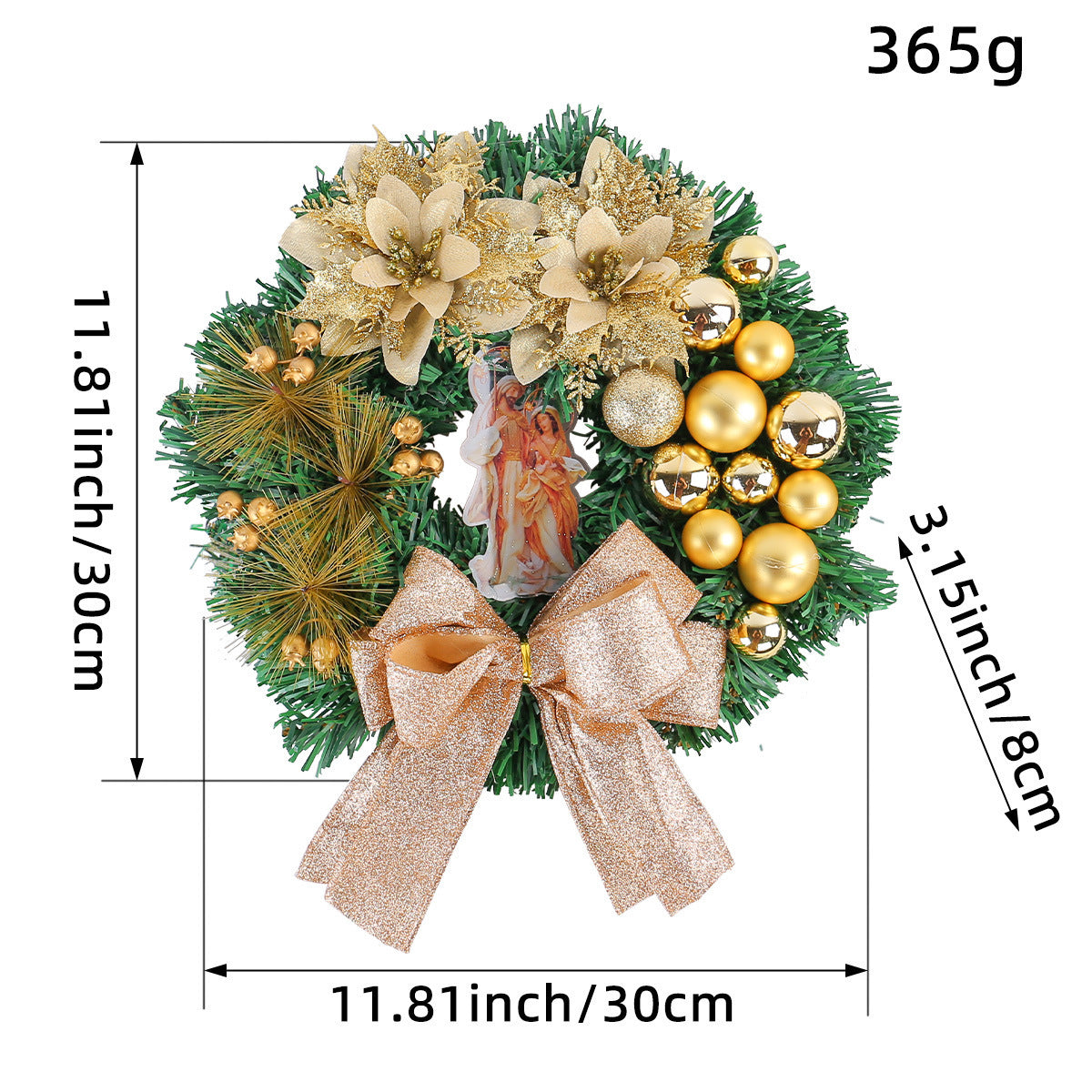 Christmas Light Wreath Door and Window Decoration Vine Ring | Holiday Gift
