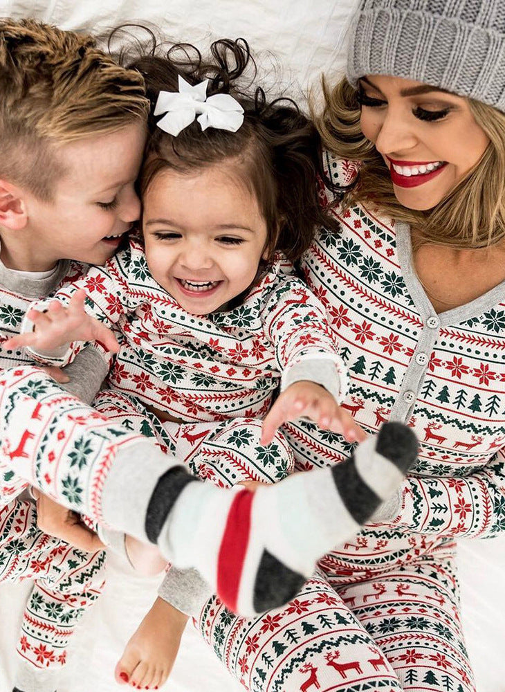 Christmas Pajamas Family Matching Year Father Mother Kids Baby Look
