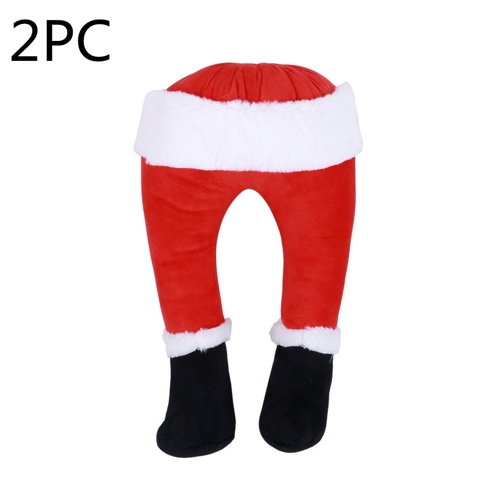 Christmas Garden Decoration Elf Legs Day | Xmas Holiday Decor