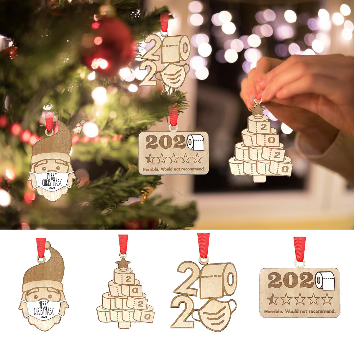 Christmas Wooden Sign Decorations | Xmas Holiday Decor
