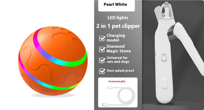 2-in-1 LED Pet Nail Clipper & Grinder - Safe Dog and Cat Nail Trimmer