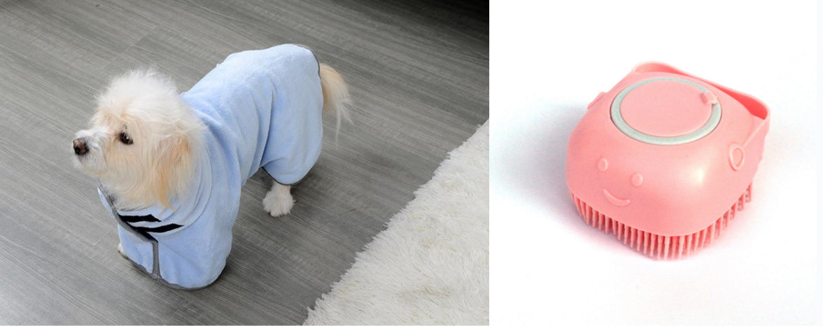 Quick-Dry Dog Bathrobe Towel - Super Absorbent Microfiber Pet Drying Coat
