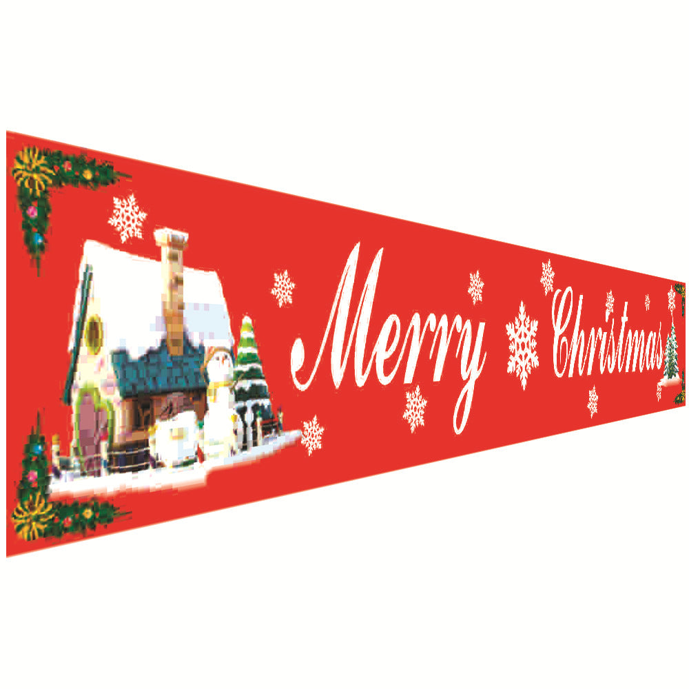 Christmas Decorations Couplets Curtains Banners Pull Flags Hanging