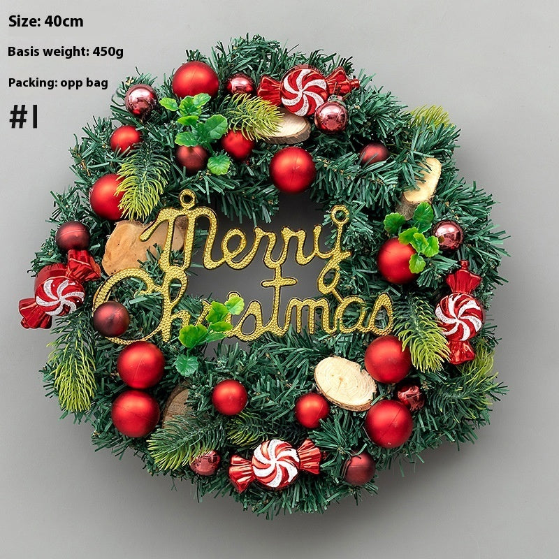 Christmas Decoration Upside Down Tree Horn Rattan Wreath | Xmas Holiday Decor