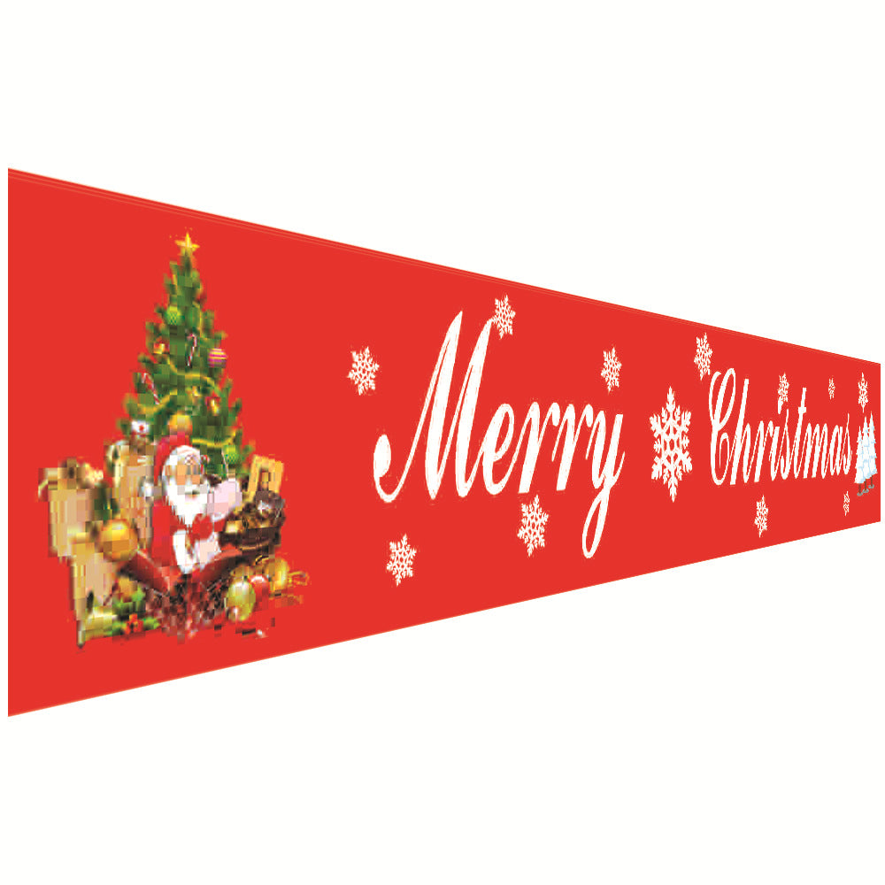 Christmas Decorations Couplets Curtains Banners Pull Flags Hanging