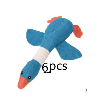Squeaky Plush Dog Toys - Soft Animal Puzzle Chew Toys for Small & Medium Dogs