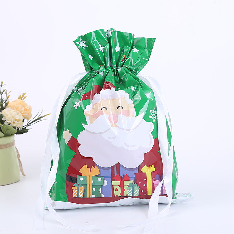 Christmas Gift Wrapping Bag Drawstring Decoration | Xmas Holiday Decor